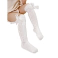 thumbnail image 4 of FOCUSNORM Baby Girls Cute Knee High Socks Cable Knit Cotton Socks with Bow, 4 of 9