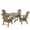 Weathered Wood, variant on WestinTrends Malibu 5 Piece Adirondack Outdoor Dining Set, All Weather Poly Lumber Patio Table and Chairs Furniture Set, 43" Trestle Square Dining Table and 4 Adirondack Dining Chair, Weathered Wood