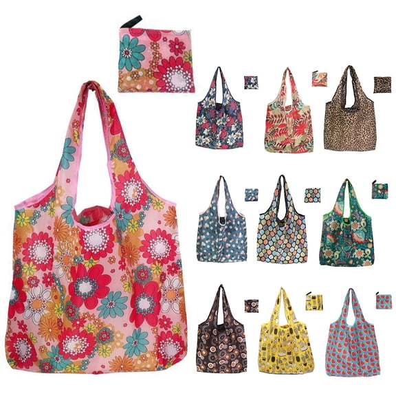Pcapzz Grocery Bag,Reusable Grocery Bag,Shopping Bag,Foldable Large Capacity Eco-Friendly Tote Bags for Outdoor Travel Food Grocery Storage 10 PCS