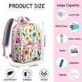 thumbnail image 6 of Floral Pattern Backpack Backpack for School,Cute School Bag,Schoolbag with Adjustable Shoulder Straps & Padded Back,13.8"x11.4"x6", 6 of 6