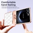 thumbnail image 5 of for Samsung Galaxy Z Flip 7 Case Hinge Protection with Finger Ring Holder, Premium PU Leather Hybrid PC All-Inclusive Diamond Bling Phone Case for Samsung Galaxy Z Flip 7 5G, White, 5 of 6