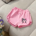 thumbnail image 4 of Virmaxy Kitty Print Elastic Waist Cotton Dolphin Shorts for Girls Loose Casual Summer Outerwear Breathable Playwear for Daily Activities, for 3-12Y, 4 of 7