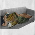 thumbnail image 6 of Nature Soft Flannel Fleece Throw Blanket, Autumn Forest with Deciduous Trees Fall Leaves in Faded Eco Image, Cozy Plush for Indoor and Outdoor Use, 50" x 60", Hunter Green Marigold, by Ambesonne, 6 of 6