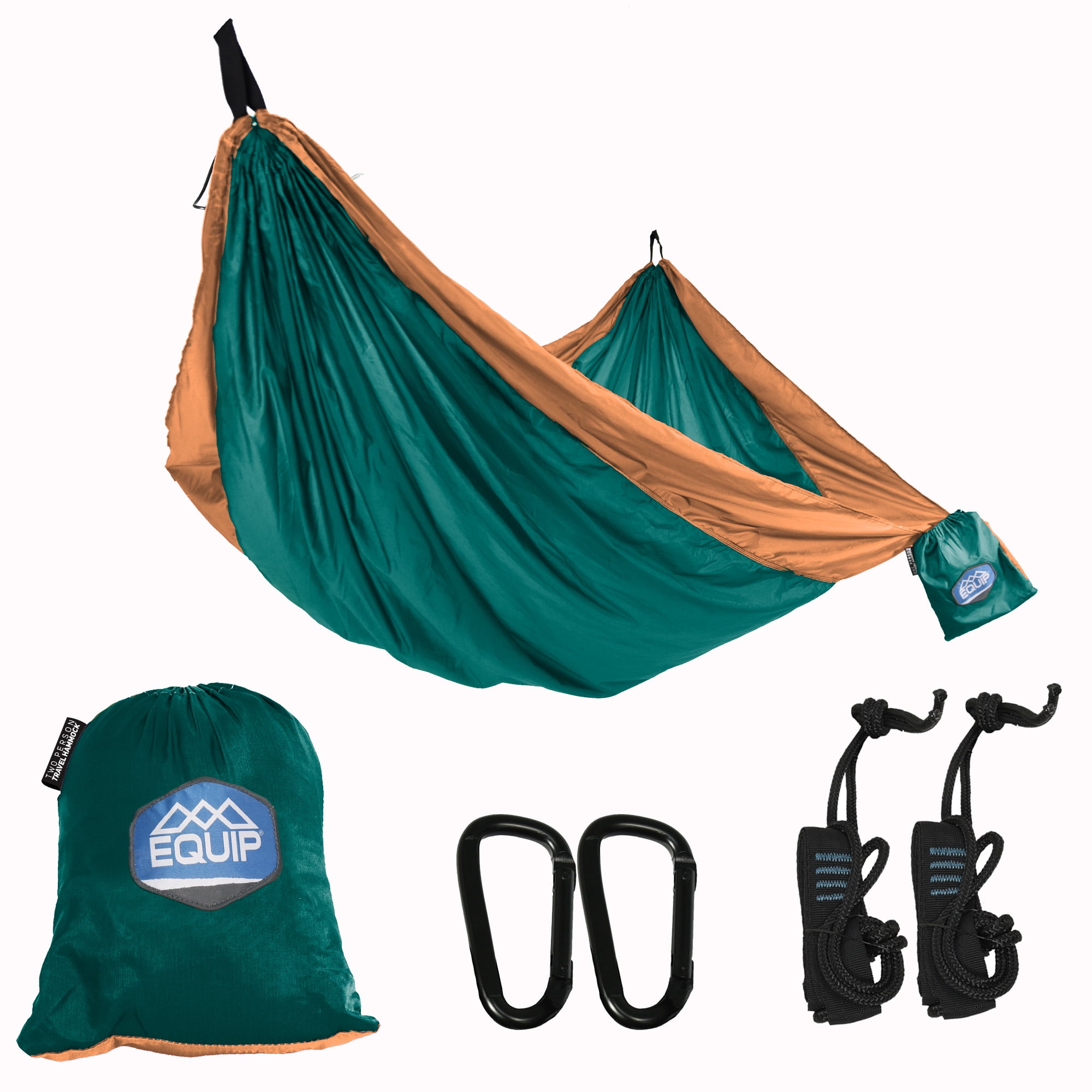 Equip 1P Travel Hammock 1-Person Camping Hammocks, Emerald Cantaloupe