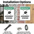 thumbnail image 3 of (2 Pack) Assembly Station With Symbol OSHA Emergency Sign 12 Inch X 18 Inch Indoor / Outdoor Rust-Free Aluminum Metal Signs for Workplace, Workshop, and Construction Site, Made in the, 3 of 8
