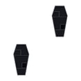 thumbnail image 1 of Shengyu Black Gothic Style Coffin Storage Rack - Gift For Halloween Enthusiasts Long Term And Durability 2Set, 1 of 6