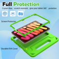 thumbnail image 6 of AVAWO Kids Case for iPad Mini 7 (A17 Pro) 2024 8.3 inch, Mini 6 2021 with Built-in Screen Protector, Shockproof Lightweight Handle Stand Cover, Green, 6 of 9
