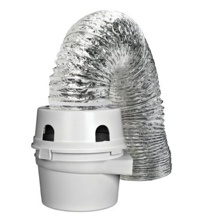 Dundas Jafine Dryer Vent Express Parts Dundas Jafine TDIDVKZW Indoor Dryer Vent Kit with 4-Inch by 5-Foot Proflex Duct, White ()