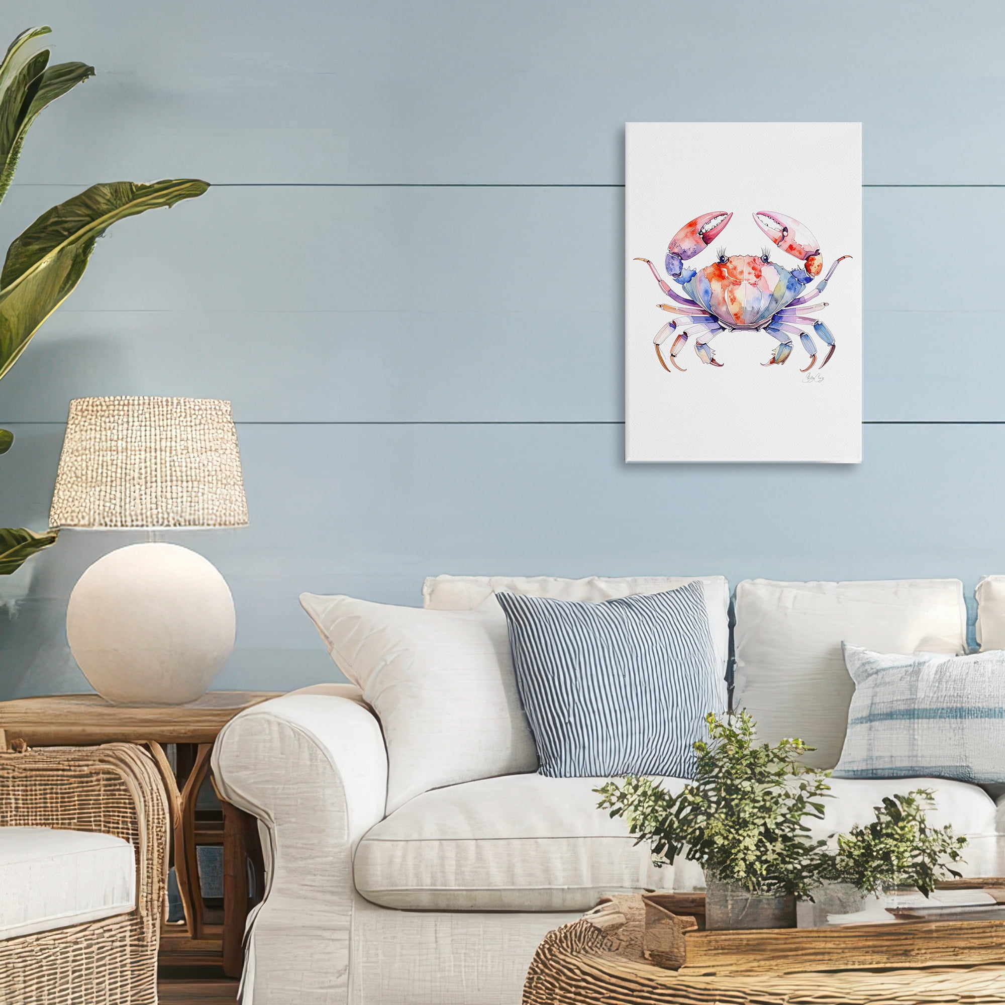 Stupell Industries Tide Dancer Crab Canvas Wall Art, design by Shelly Craig