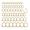 Gold-6 Sizes, 120 Pack, variant on 120 Binder Ringsorted Sizes (1/2" 3/4" 1" 1-1/4" 1-1/2" 2") Loose Leaf Book Metal Index Card Clip For Flash Cards Key