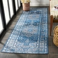 thumbnail image 3 of SAFAVIEH Barbados Paolo Traditional Indoor/Outdoor Runner Rug, Blue/Ivory, 2'8" x 8', 3 of 12