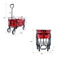 thumbnail image 7 of Outdoor Rolling Wagon Utility Cart, Wagons Grocery Cart with Wheels, Garden Cart with Adjustable Handle, Beach Cart with 2 Mesh Cup Holders, for Outdoor, Beaches, Gardens, Parks, Shopping, S10485, 7 of 7