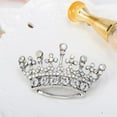 thumbnail image 3 of Broche Zulema de Diamante de Imitación Plata 5.1 x 3.1 cm, 3 of 5