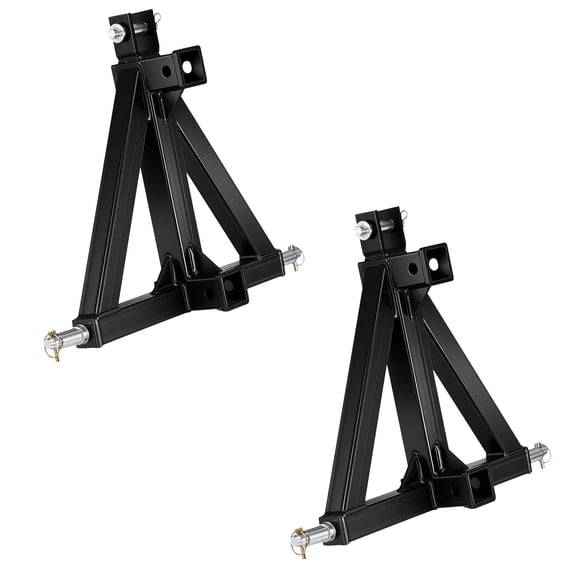 KFFKFF 3-Point Trailer Hitch with 2" Receiver, Quick Hitch Attachment for Tractors, Tow Drawbar Adapter, Compatible with Category 1 Tractors Including Kubota, Mahindra, Ford, Yanmar, John Deere