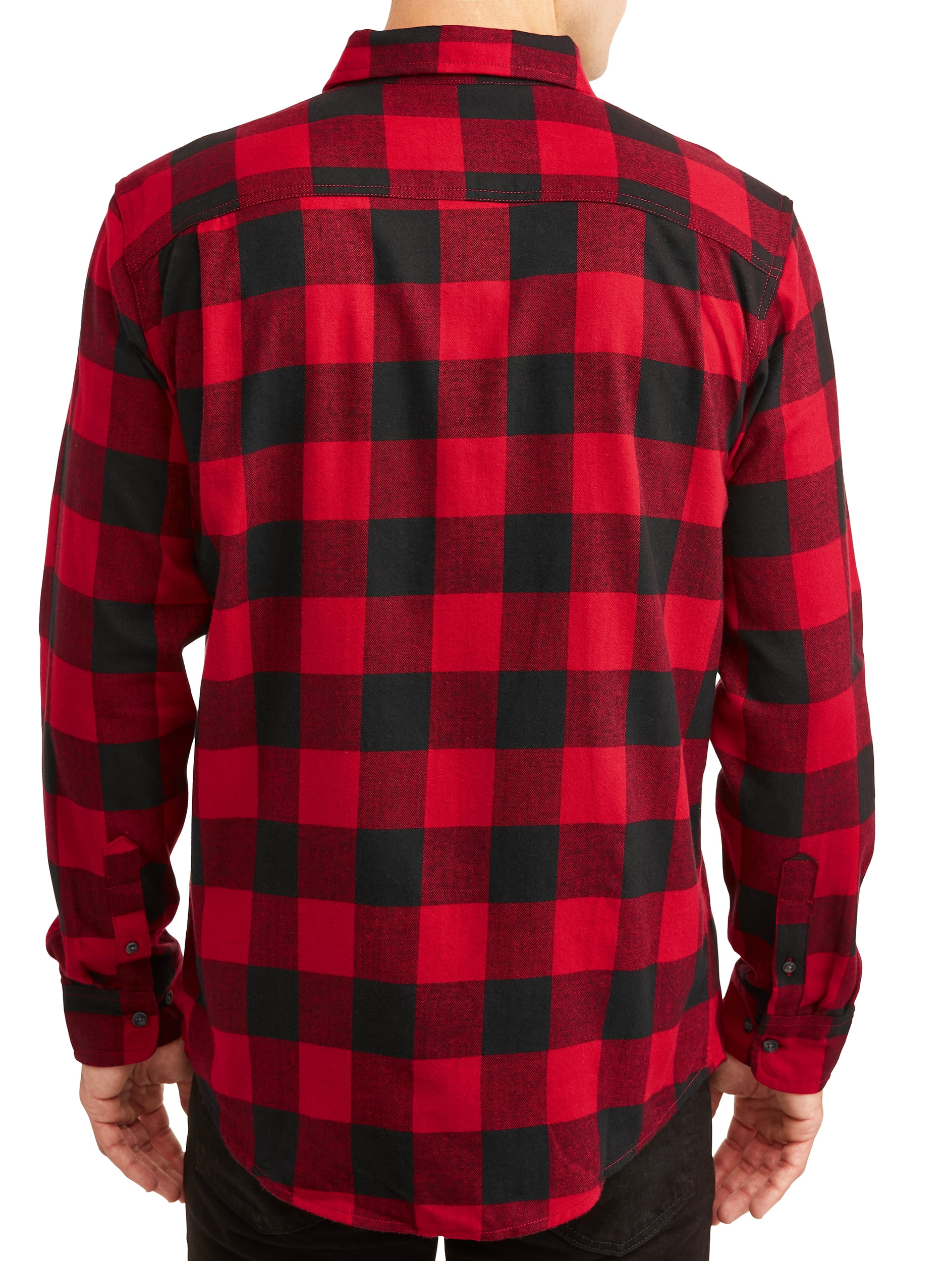 George Men's and Big Men's Long Sleeve Super Soft Flannel Shirt, up to Size  3XLT 