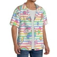 thumbnail image 4 of Balery Cute Unicorn Men's Casual Button Down Shirt Short Sleeve Textured Summer Cuban Beach Shirts-Small, 4 of 7