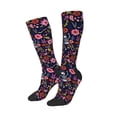 thumbnail image 2 of Balery Dancing Skeletons Floral Garden Fun Novelty Socks Men'S Women'S Crew Socks Funny Crazy Novelty Socks Quirky And Cool Socks, 2 of 9