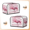 thumbnail image 2 of KLL Flamingo Print 2 Slice Toaster Dust Covers Kitchen Small Appliance Cover with 2 Pockets,Can hold Jam Spreader Knife & Toaster Tongs (11.4 x 7.9 x 7.5), 2 of 6