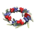 thumbnail image 5 of Uadme Corona del Día De La Independencia, Tulipán De 8 Pulgadas, 40 Cm De Diámetro, Uso Colgante, Corona con Tema Patriótico del 4 De Julio para Puerta De Entrada, 5 of 5