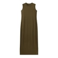 thumbnail image 1 of Cárdigan con cremallera y hasta el tobillo para mujer, Vestido largo de fibra natural, ropa de tela con ribetes, 1 of 4