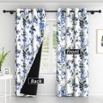 thumbnail image 2 of Lfeey Room Darkening Curtains, Window Drapes for Bedroom Living Room, Purple Black Floral, W42 x L96 inch, 2 Panels, 2 of 6