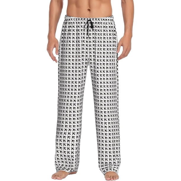 Balery Airplane Pantalones de pijama para hombre, pijama ultraligero, pantalón de descanso-Medium