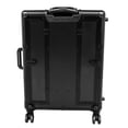 thumbnail image 6 of 24'' Rolling Makeup Train Case Aluminum Trolley Cosmetic Organizer Studio Vanity Station for Travel Make up Artist Studio Free Standing Box with Speaker Stand Mirror Black, 6 of 7