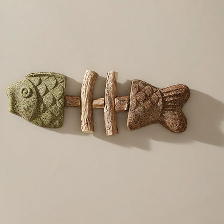Fish Bone Cat Toy Wooden Teeth Cleaning Stick Scented Fishbone Design Durable Relaxation Entertainment For Cats Three Types