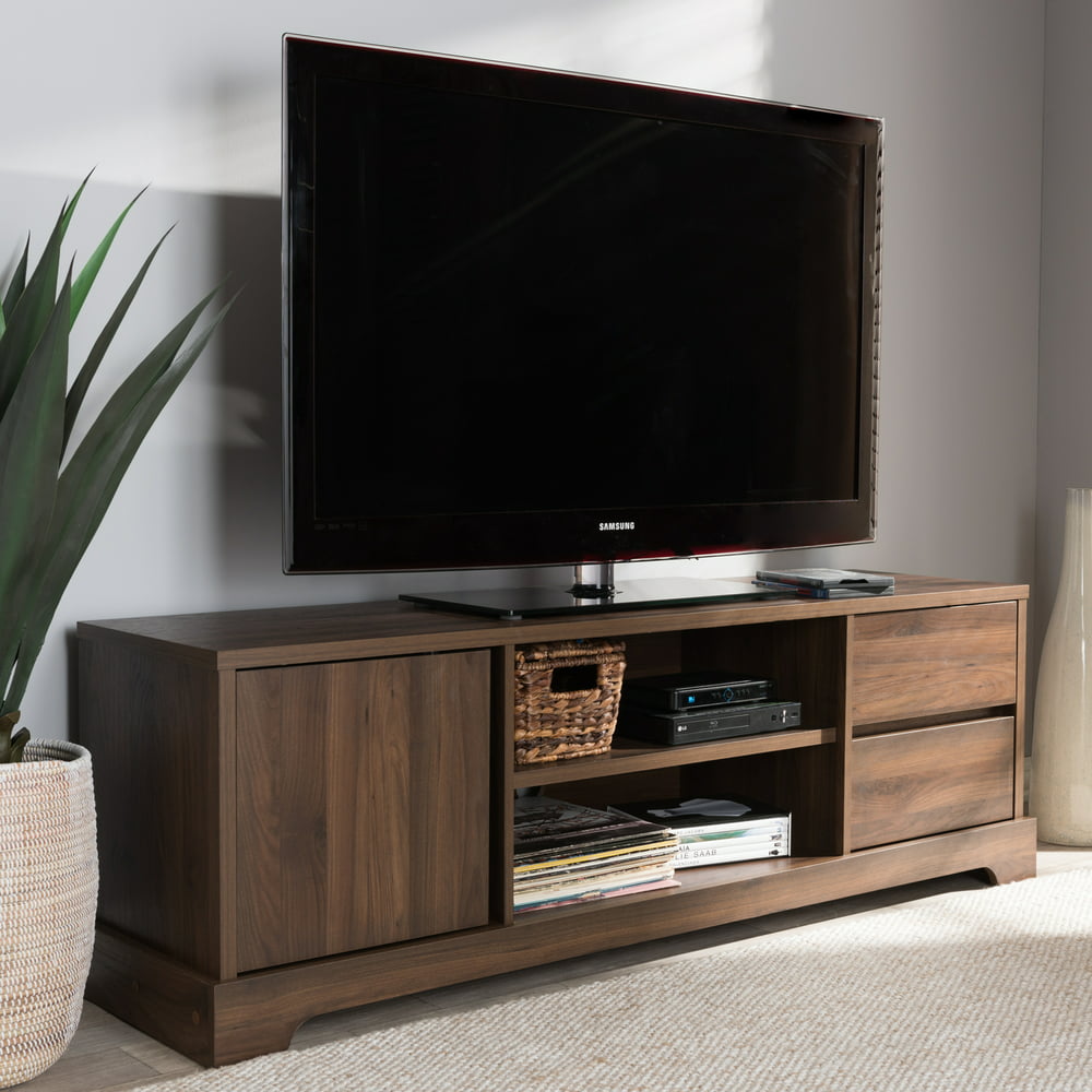 Baxton Studio Burnwood Modern and Contemporary Walnut Brown Finished 