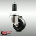 thumbnail image 2 of 3 Inch 316SS Soft Rubber Wheel Swivel 1-1/4 Inch Expanding Stem Caster SCC, 2 of 2
