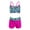 Leopard Rose, variant on CHICTRY Girls Two Piece Swimwear Tankini Set Crop Tops with Shorts Swimsuit Leopard Rose 8