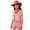 0-Pink85, variant on Kiijoy Toddler Girl's Cowgirl Outfits Pink Fringe Vest Scarf Hat 3Pcs Set, Sizes 3-4