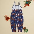thumbnail image 4 of JAHH 2024 Jumpsuit for Kids Toddler Girls Christmas Sleeveless Cartoon Prints Romper Jumpsuit with Pocket Clothes for Autumn Winter Fashion Casual Soft Comfortable (18-24 Months,Dark Blue), 4 of 5