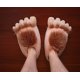 thumbnail image 4 of Zapatillas de algodón para mujer, zapatillas de algodón con pata, zapatillas de algodón de felpa con dibujos animados, zapatillas cálidas con garra de oso bonitas para invierno para interior, 4 of 5
