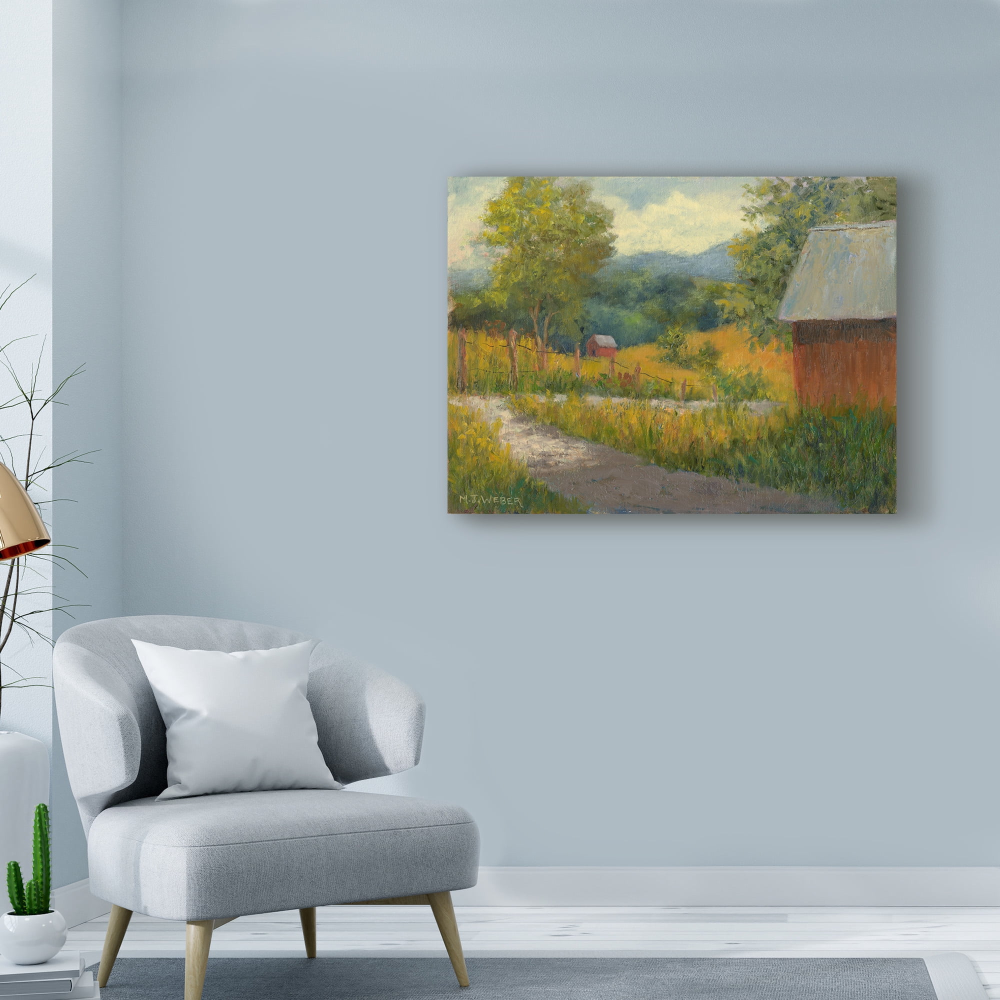 Trademark Fine Art 'Kentucky Hill Farm' Canvas Art by Mary Jean Weber