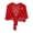 Red, variant on Elegant Autumn Knitted Wavy Pattern Shawl Wrap With Decorative Pearl Shoulder Strap For Women