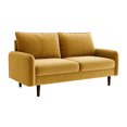 thumbnail image 3 of 56.3'' Velvet Round Arm Loveseat, Couch with Solid Wood Frame, for Guest Room, Teenager's Room, and Small Apartment,33.1'' H x 56.3'' W x 31.1'' D, 3 of 6