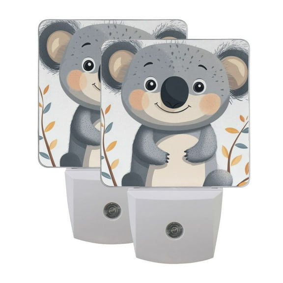 Cartoon Cute Koala LED Night Light with Smart Sensor Plug Into Wall Dusk to Dawn 2 packs