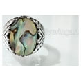 thumbnail image 2 of Abalone Shell Ring, Natural Flat Abalone Shell, Gents Ring, Silver Jewelry, 925 Silver Ring, Birthday Gift, Heavy Mens Ring, Arabic Design, Ottoman Style Ring, Christmas, Turkey Mens Signet Ring, 2 of 8