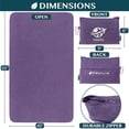 thumbnail image 6 of PAVILIA Soft Compact Travel Blanket and Pillow, Foldable Airplane Blanket in Bag, Lightweight Portable Flight Blanket Set with Luggage Strap, Camping Plane Car Home Office Gift Accessories, Purple, 6 of 8