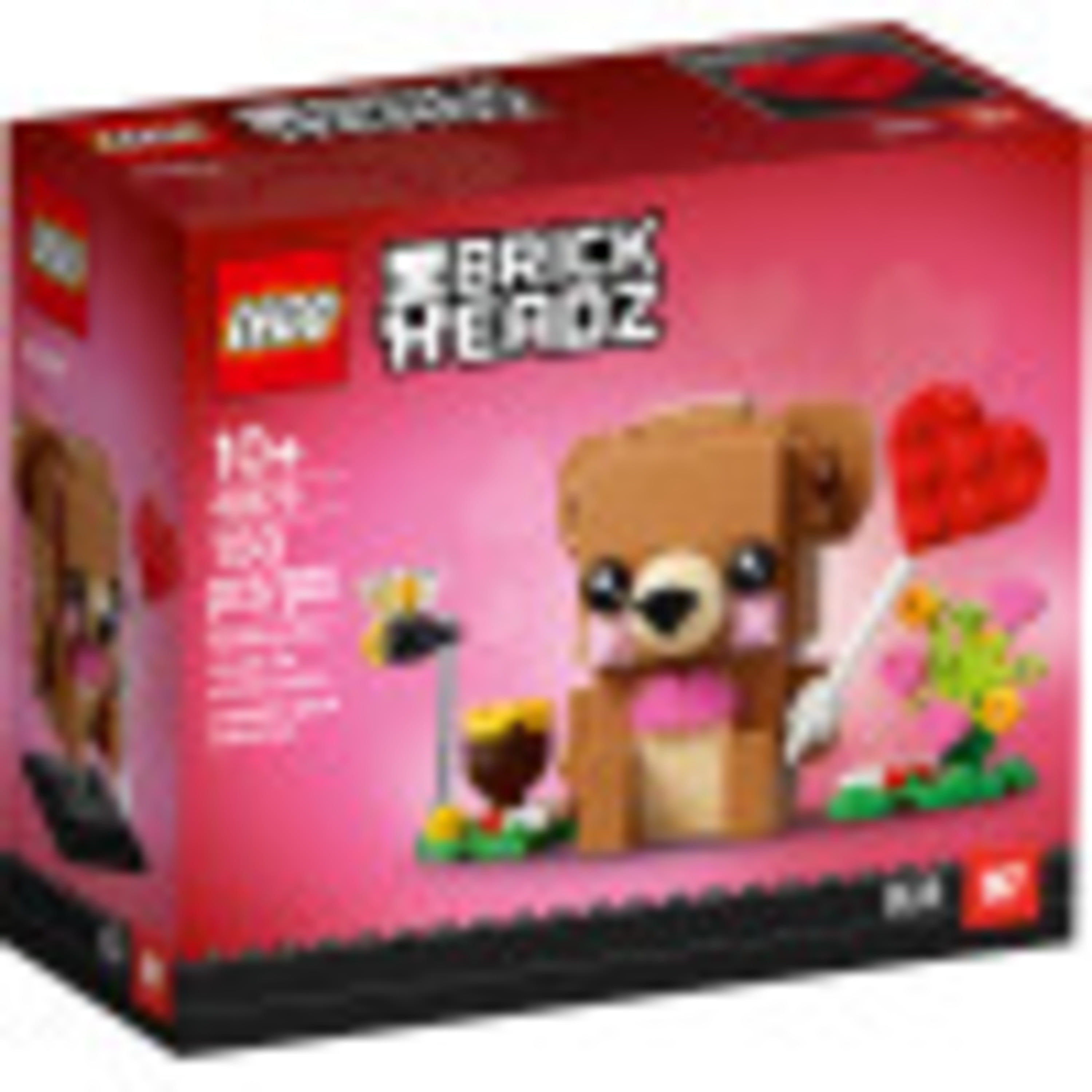 LEGO BrickHeadz Valentine s Bear 40379 Set with Flowers Walmart