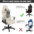 thumbnail image 5 of TSOVTHRID Wolf Floral Print Gaming Chair Covers Slipcovers Set of 4, Stretchable Breathable Computer Reclining Gaming Chair Seat Cover with Armrest Covers, 5 of 7