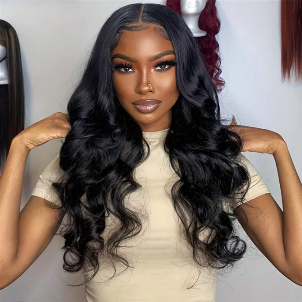 13x4 Body Wave Lace Front Wigs 16-22 Inch Pre Plucked Indian Human Hair Swiss Lace Wigs