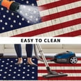 thumbnail image 5 of American Flag Outdoor Rug for Patio/Deck/Porch, Non-Slip Large Area Rug 5 x 8 Ft, Vintage Wooden Star Striped Red Blue Indoor Outdoor Rugs Washable Area Rugs, Reversible Camping Rug Carpet Runner, 5 of 8