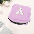 thumbnail image 3 of Unique Bargains 1 Pc Letter Y Pattern Makeup Bag for Travel Pink Purple Corduroy, 3 of 6