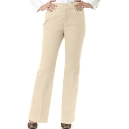 Jm Collection Petite Twill Straight-leg Trousers - Petities - 6 - BEIGEKHAKI