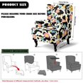 thumbnail image 7 of Chririnla Cow Print Floral 2 Pieces Wingback Chair Slipcover, Soft Dustproof Single-Seat Wingback Armchair Covers Spandex Wingback Chair Cover for Living Room Indoor, 7 of 7