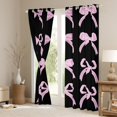 thumbnail image 3 of Manfei Princess Dreamy Bow Black Out Curtains for Kid, Black Pink Curtains Pack of 2 (42x63 Each), Kawaii Cartoon Bowknot Bedroom Curtains, Curtains and Drapes Room Decor, 3 of 6