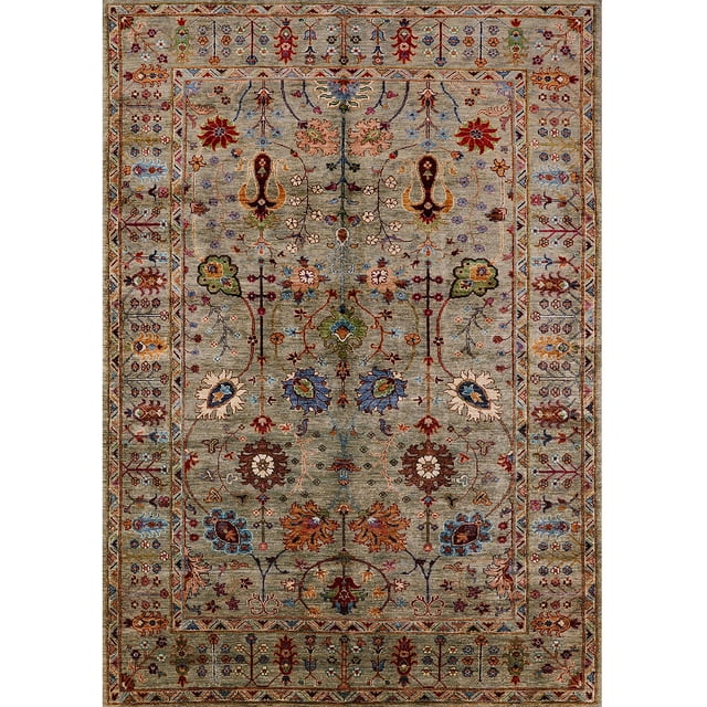 Ahgly Company Tapis d'Intérieur Rectangulaires Mid-Century Moderne Brun Zone Orientale, 6' x 9'