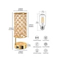 thumbnail image 5 of Crystal Table Lamp Wireless Charging Gold Desk Lamp with Dual USB Charging Ports, 3 Way Dimmable Light Modern Nightstand Lamps for Bedroom Living Room (Bulb Included) (Gold), 5 of 9